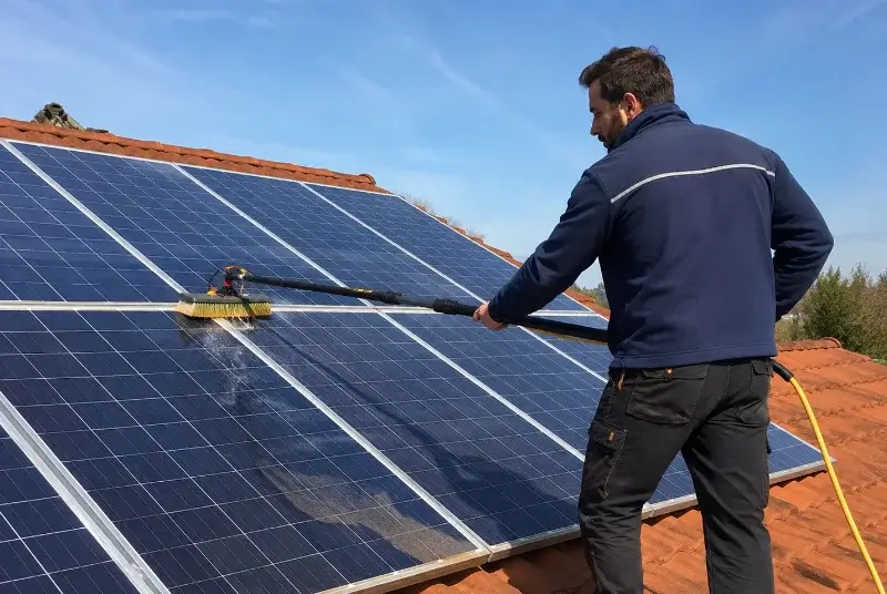 Nettoyage et entretien de panneaux solaires à Gunstett